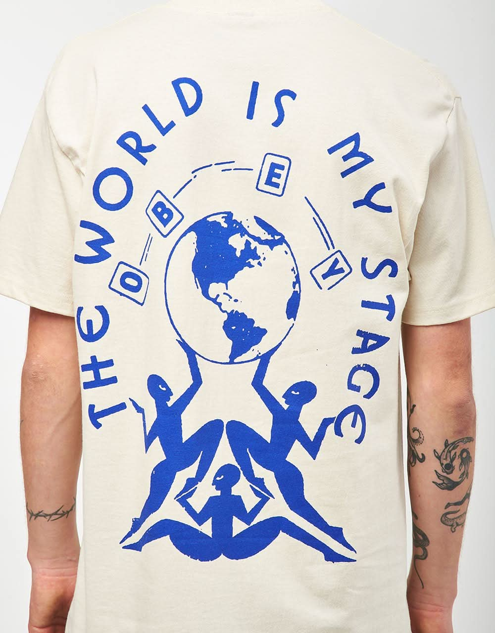 Obey The World Is My Stage T-Shirt - Cream