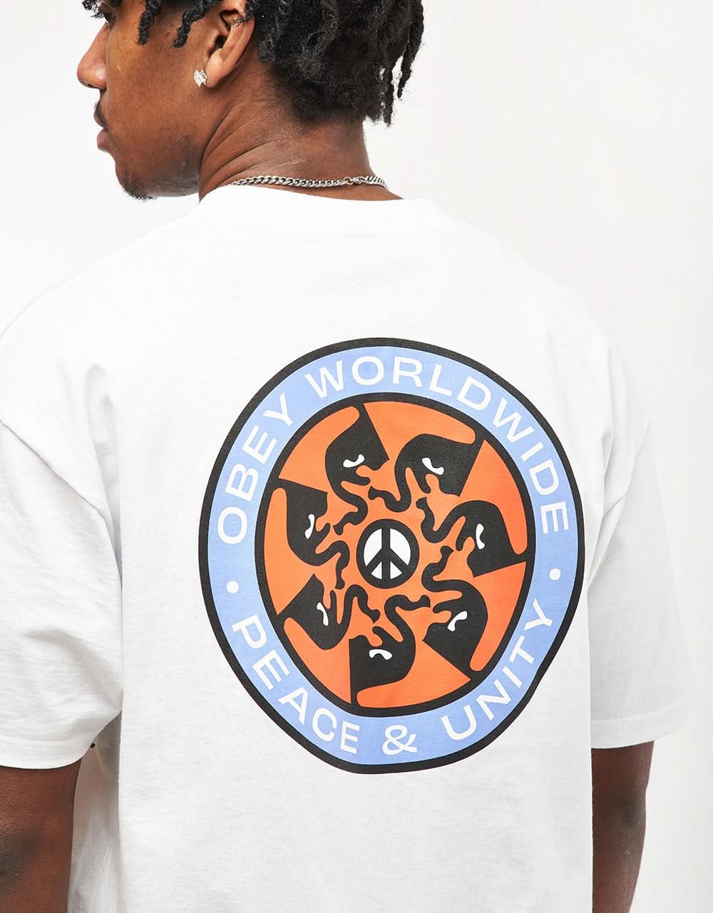 Obey Peace Wheel T-Shirt - White