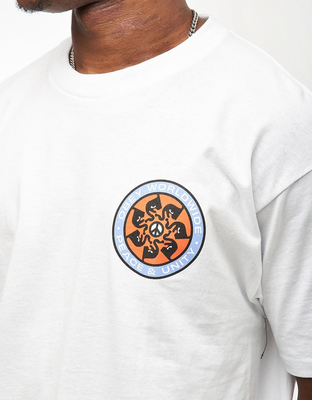 Obey Peace Wheel T-Shirt - White