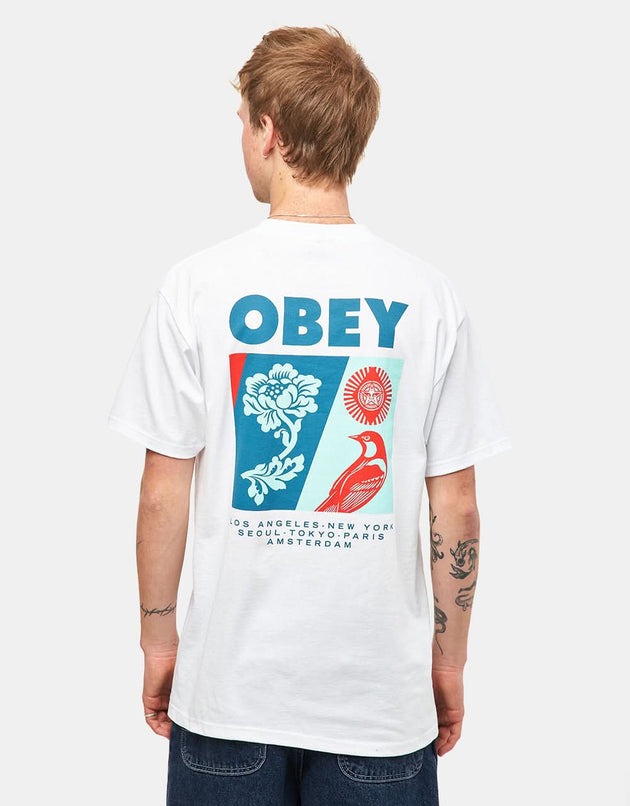 Camiseta Obey New Spring - Blanco