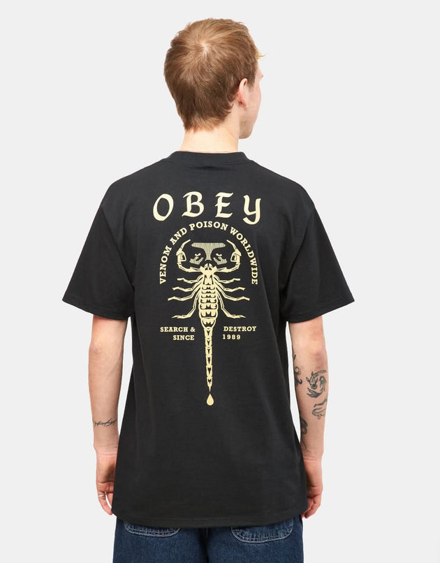 T-Shirt Obey Scorpion - Noir