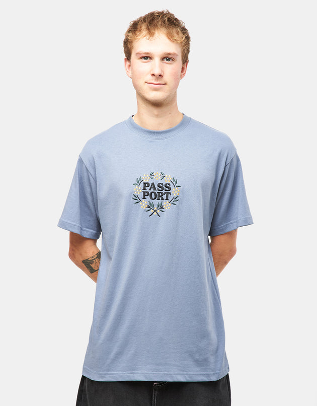 T-shirt Pass Port Wattle - Blu stonewash