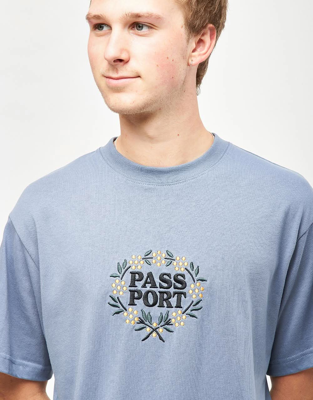 Pass Port Wattle T-Shirt - Stonewash Blue