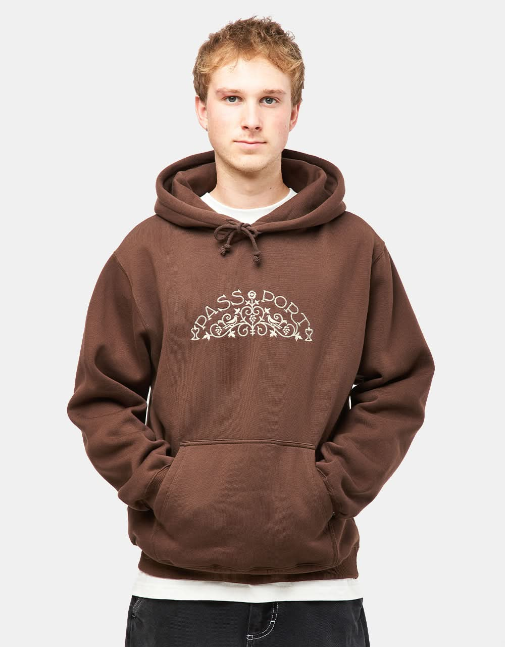 Pass Port Vineyard Birds Pullover Hoodie - Bark