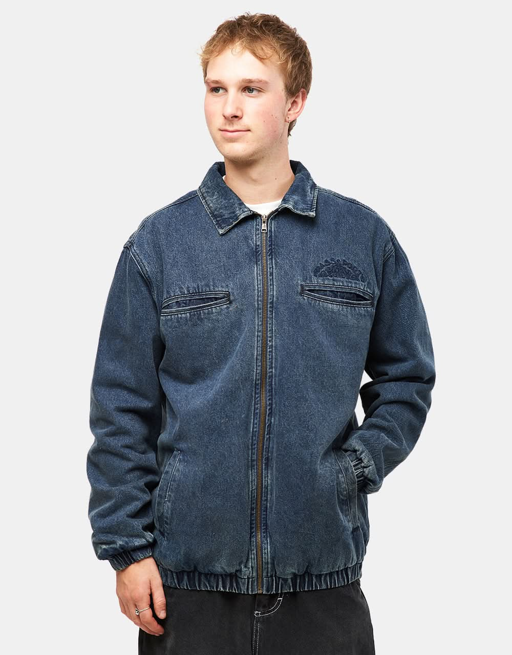 Pass Port Vineyard Birds Denim Delivery Jacket - Washed Indigo