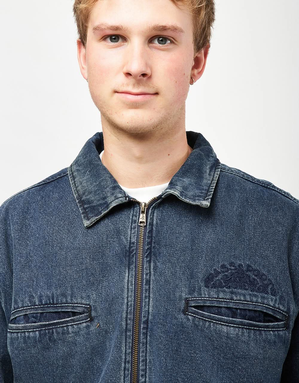 Pass Port Vineyard Birds Denim Delivery Jacket - Washed Indigo