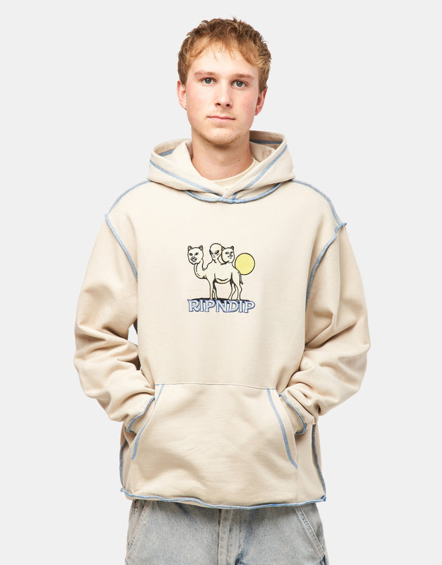 Felpa con cappuccio pullover RIPNDIP Barnum - bianco osso