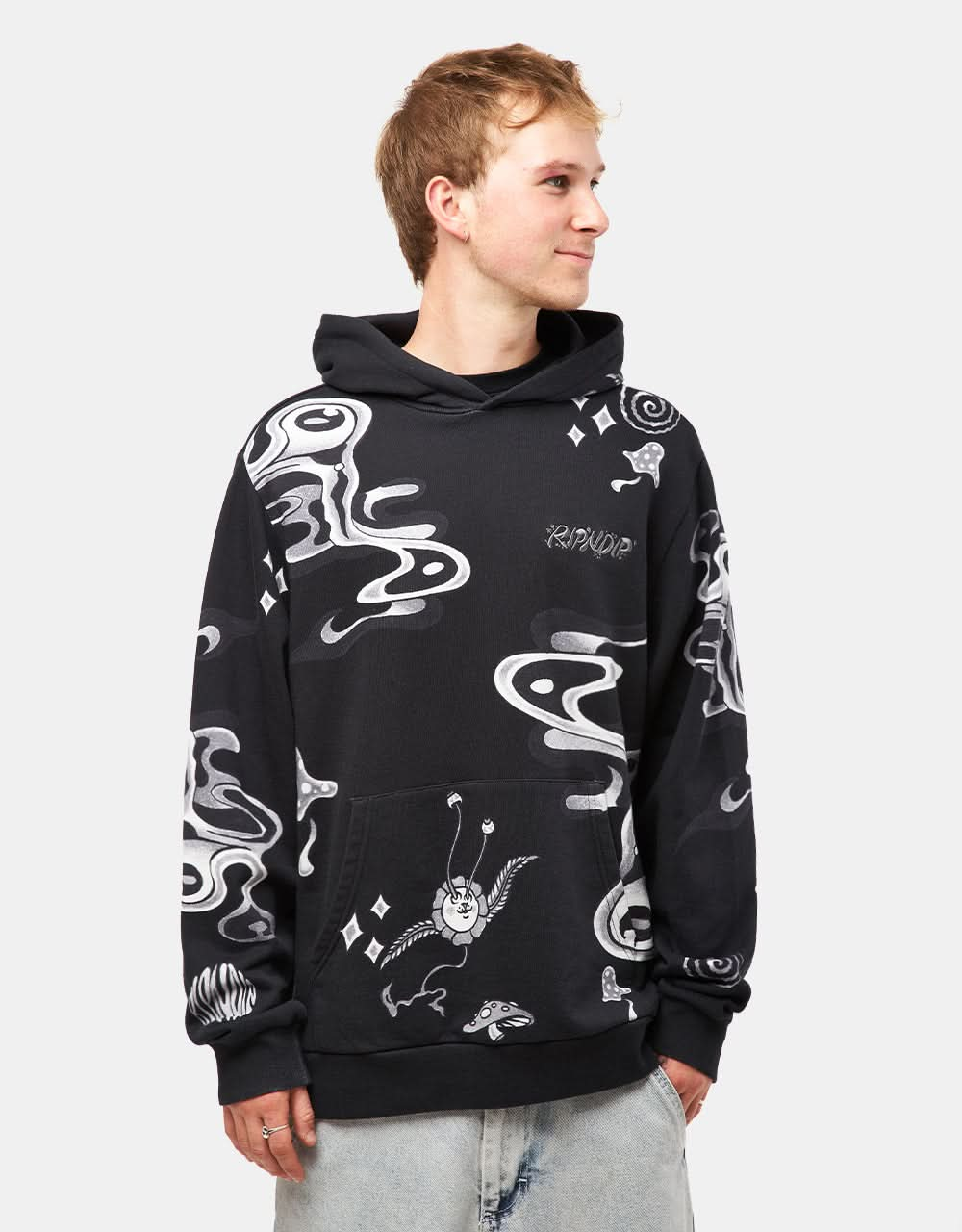 RIPNDIP Space Walk Pullover Hoodie - Black