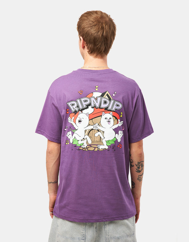 RIPNDIP Shroom House T-Shirt - Plum