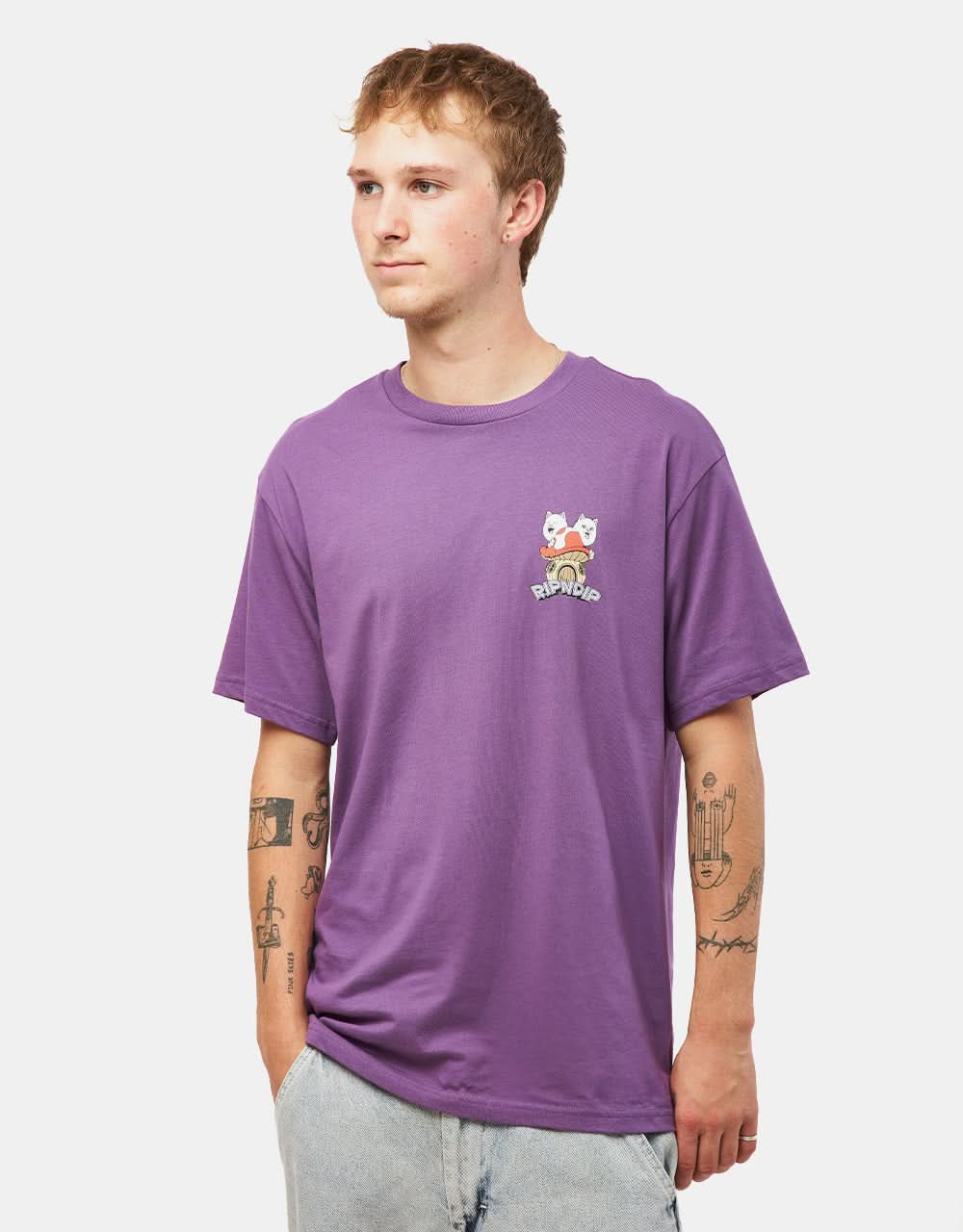 RIPNDIP Shroom House T-Shirt - Plum