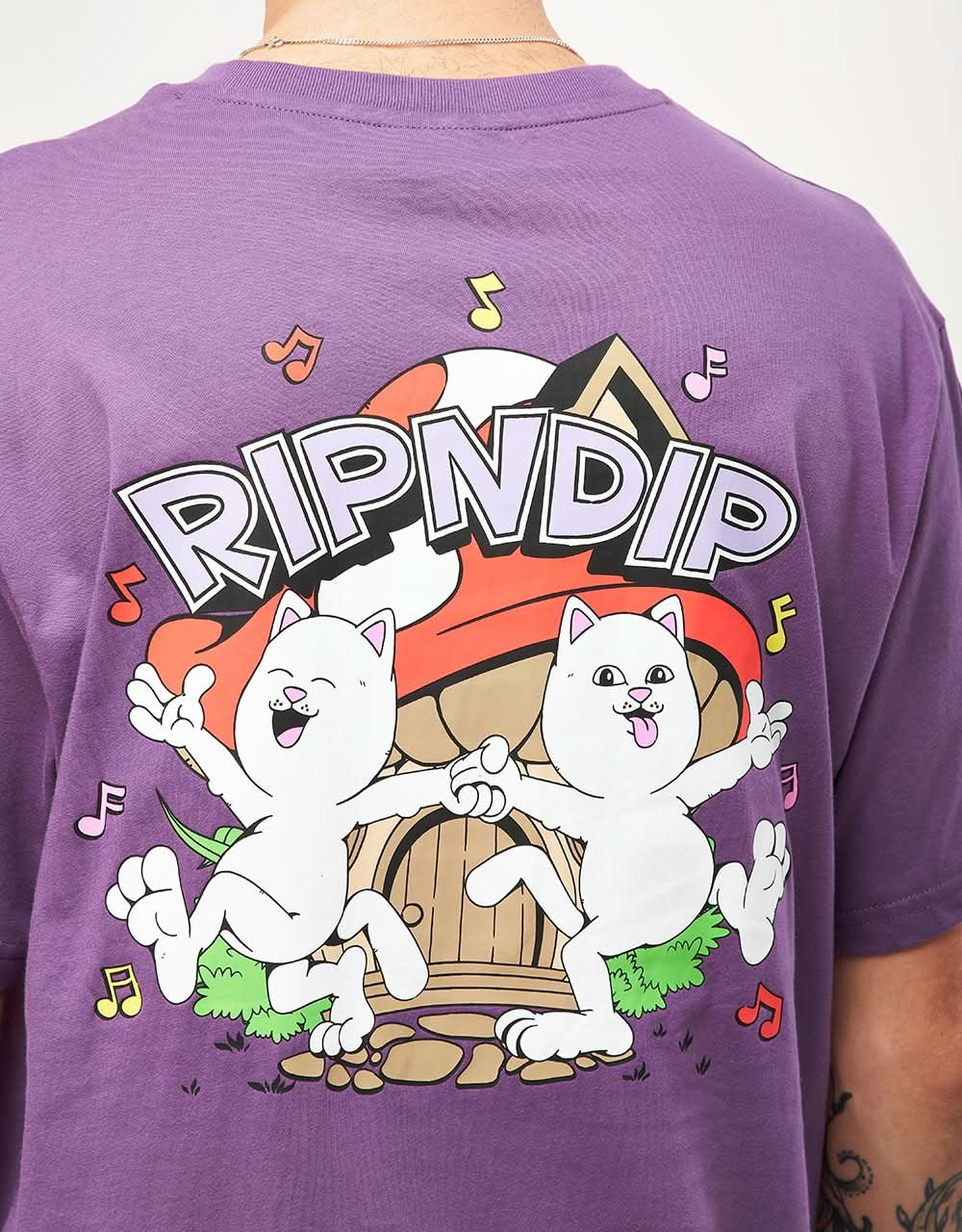 RIPNDIP Shroom House T-Shirt - Plum