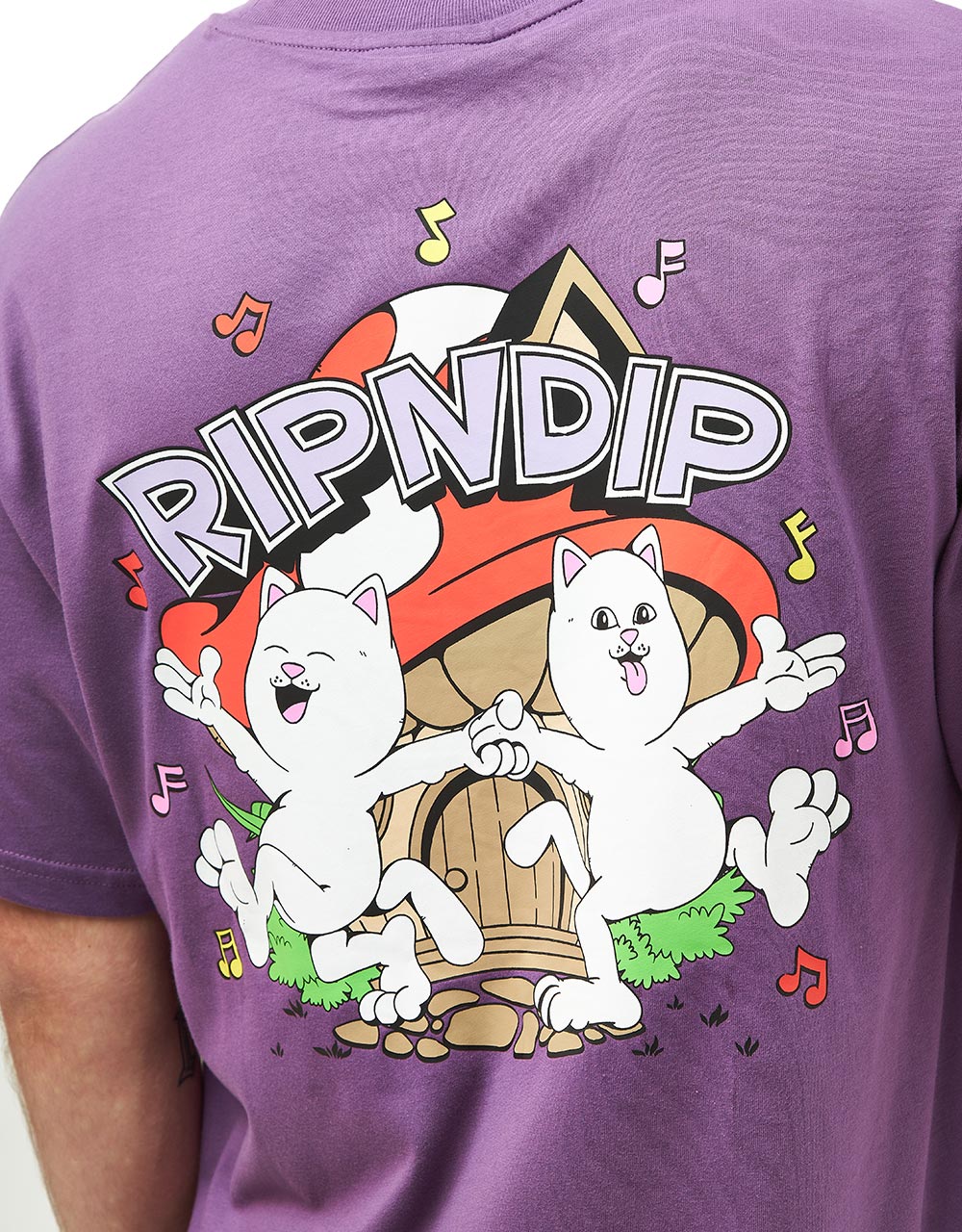 RIPNDIP Shroom House T-Shirt - Plum