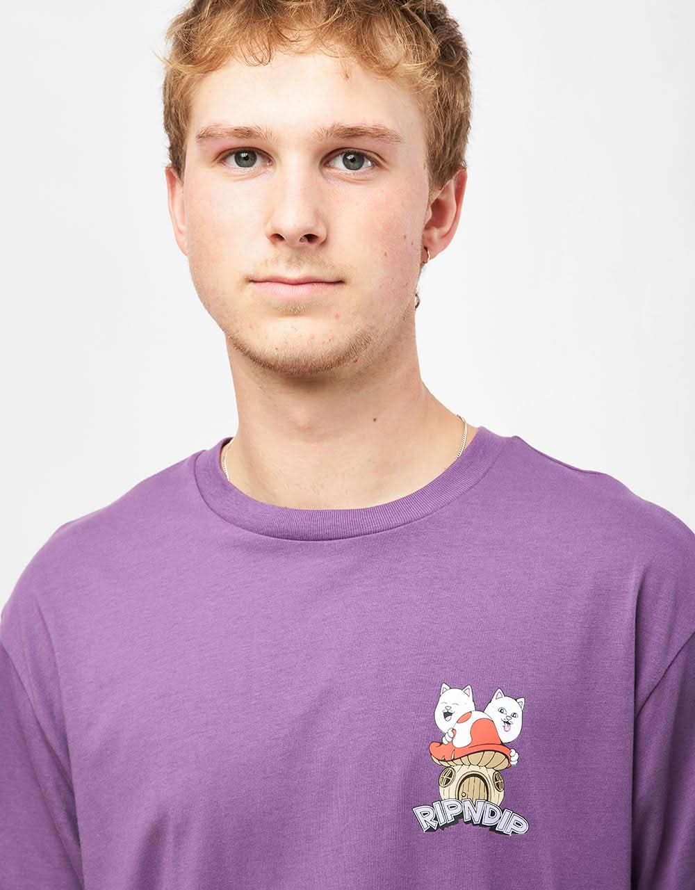 RIPNDIP Shroom House T-Shirt - Plum