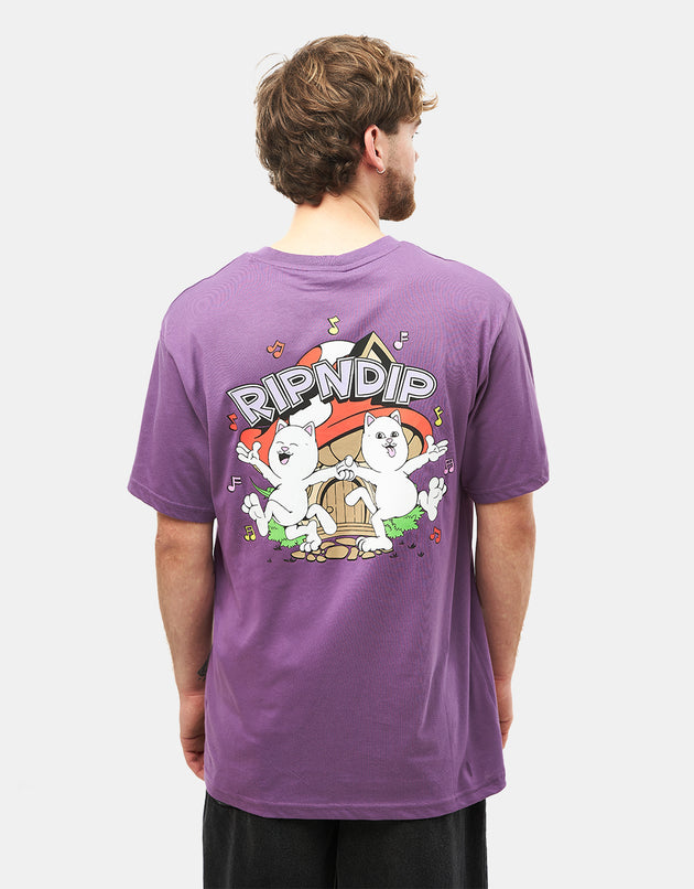 RIPNDIP Shroom House T-Shirt - Plum