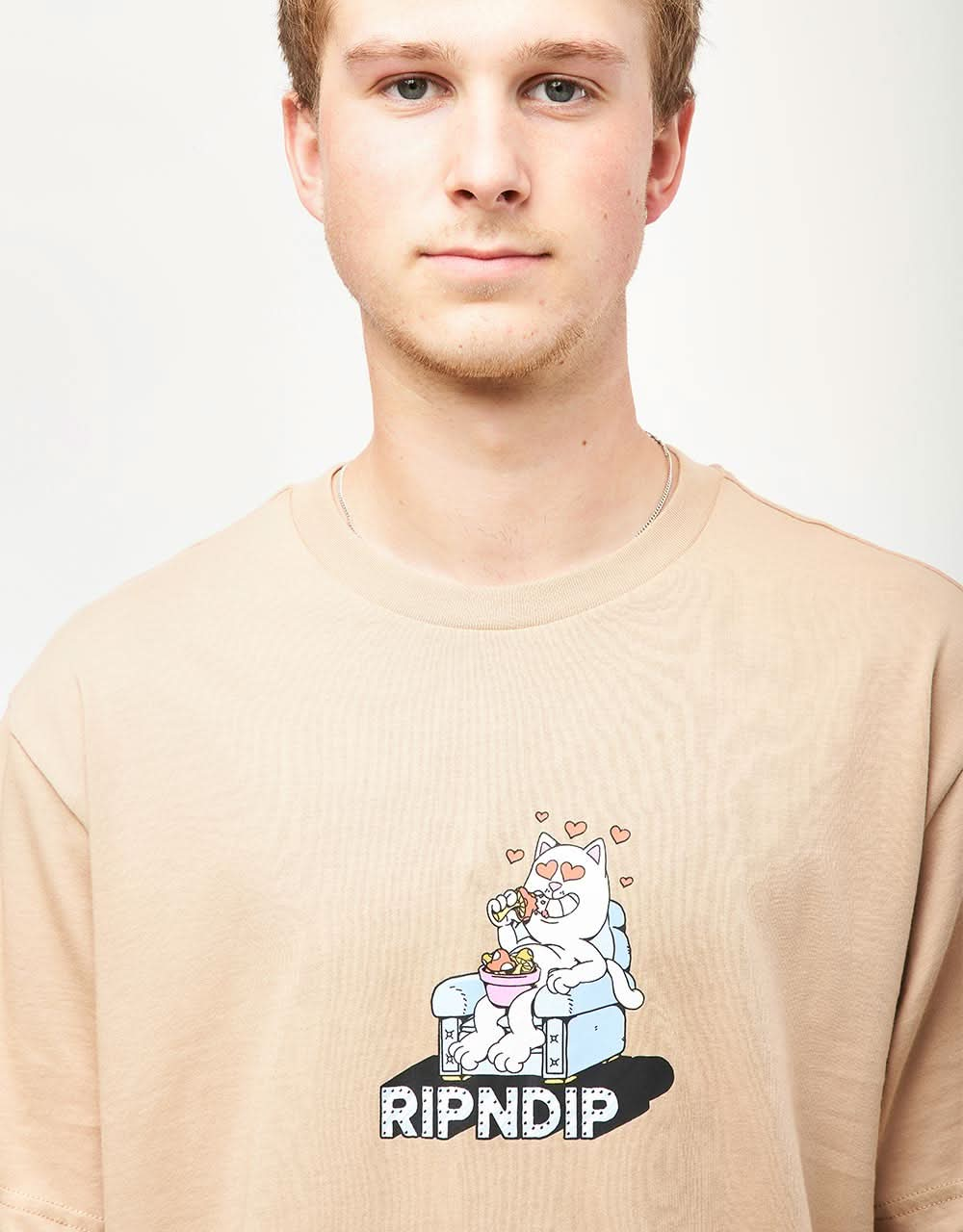 RIPNDIP Afternoon Snack T-Shirt - Almond