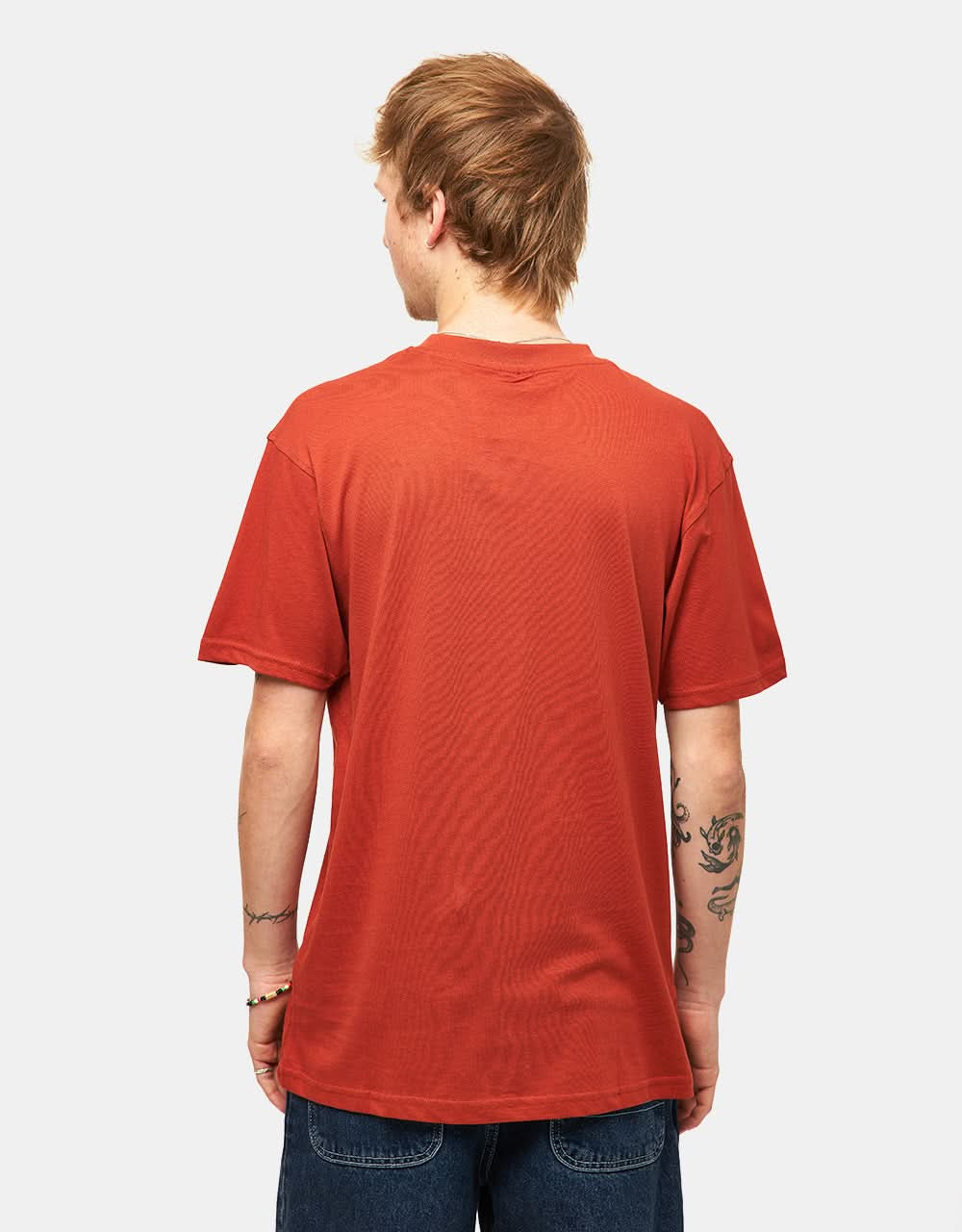 Santa Cruz Oval Check Flame Front T-Shirt - Dark Rust