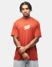 Santa Cruz Oval Check Flame Front T-Shirt - Dark Rust