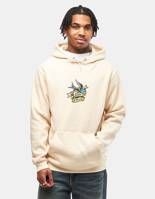 Santa Cruz Sommer Sparrow Front Pullover Hoodie - Chalk