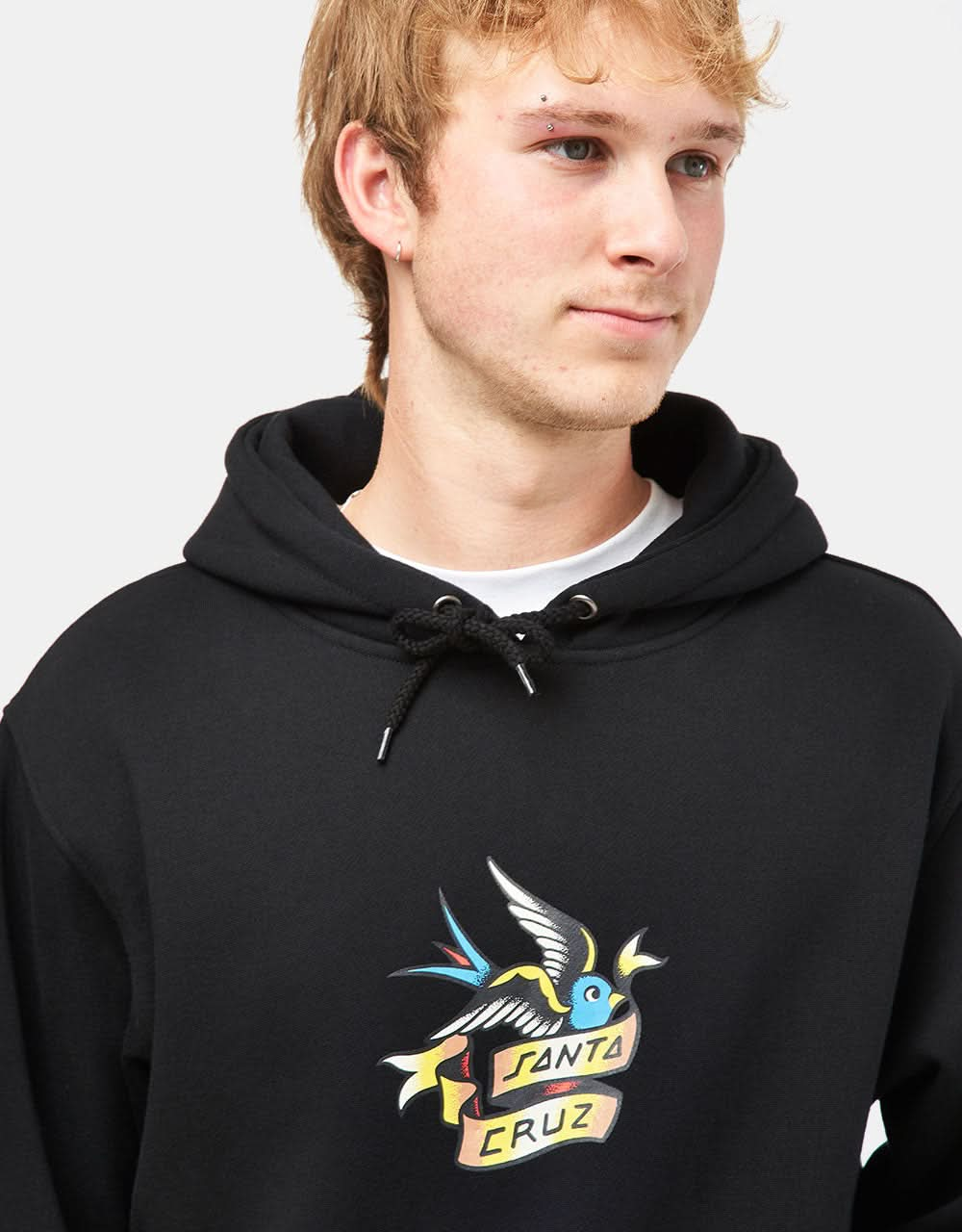 Santa Cruz Sommer Sparrow Front Pullover Hoodie - Black