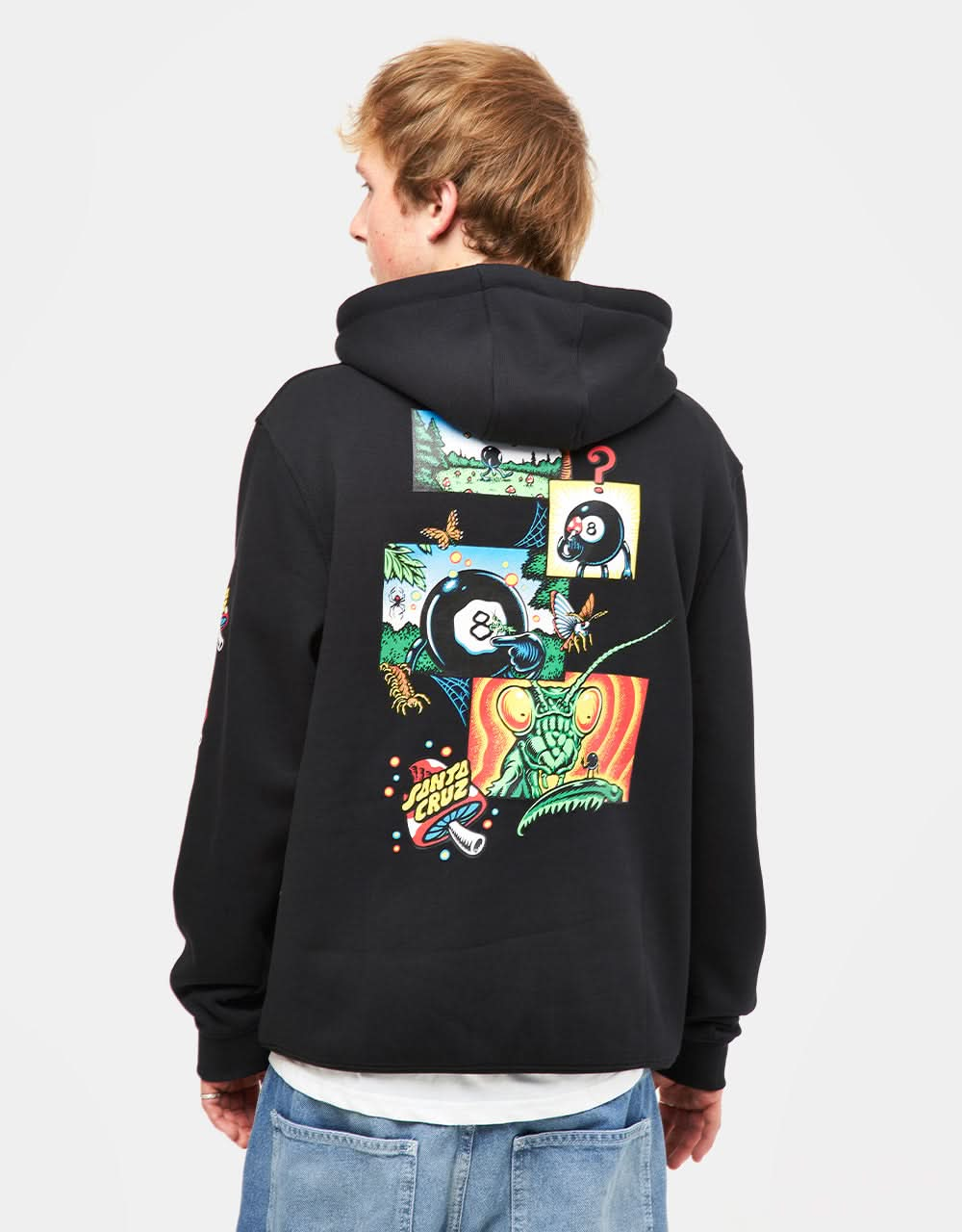 Santa Cruz Winkowski 8Ballr Comic Strip Pullover Hoodie - Black