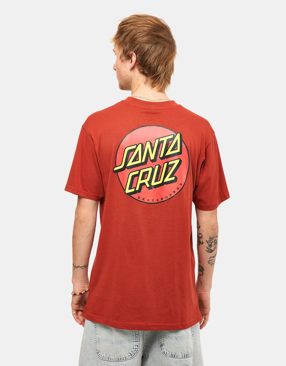 Camiseta Santa Cruz Classic Dot Chest - Óxido oscuro