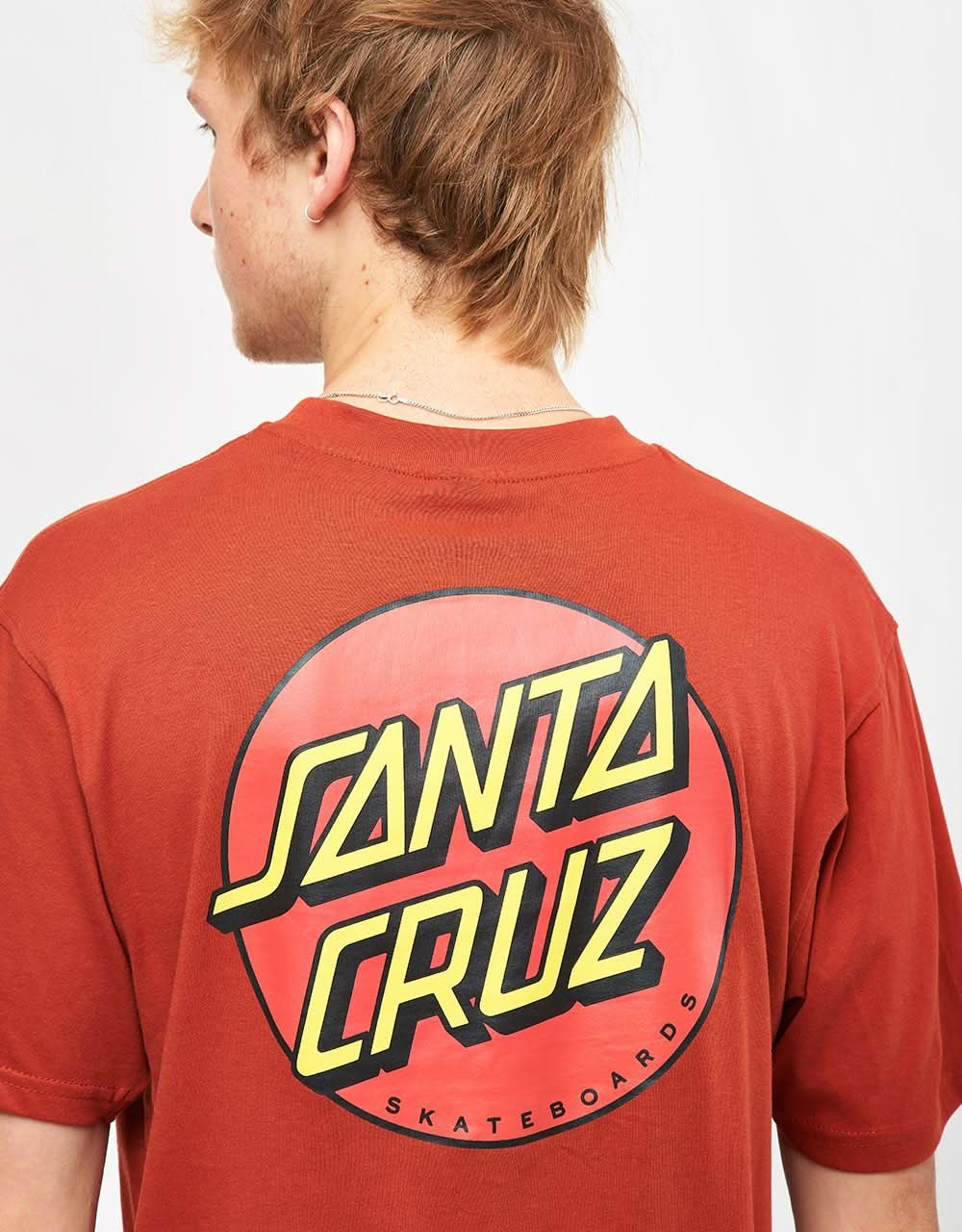 Santa Cruz Classic Dot Chest T-Shirt - Dark Rust