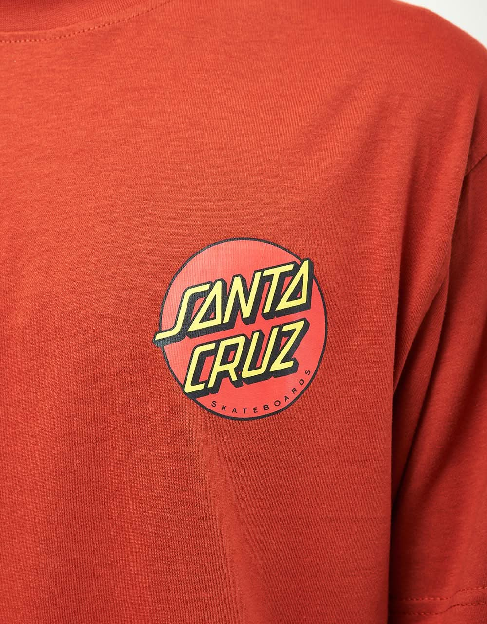 Santa Cruz Classic Dot Chest T-Shirt - Dark Rust