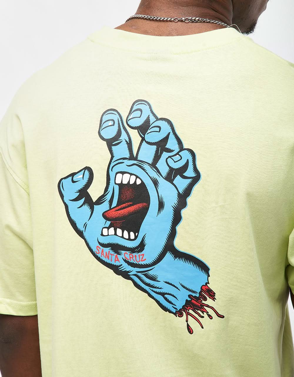 Santa Cruz Screaming Hand Chest T-Shirt - Matcha