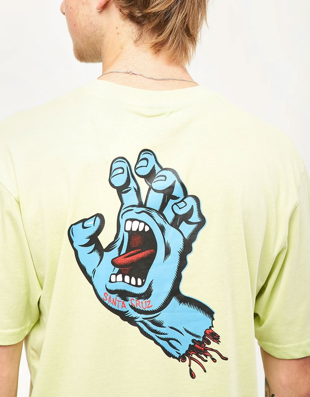 Santa Cruz Screaming Hand Chest T-Shirt - Matcha