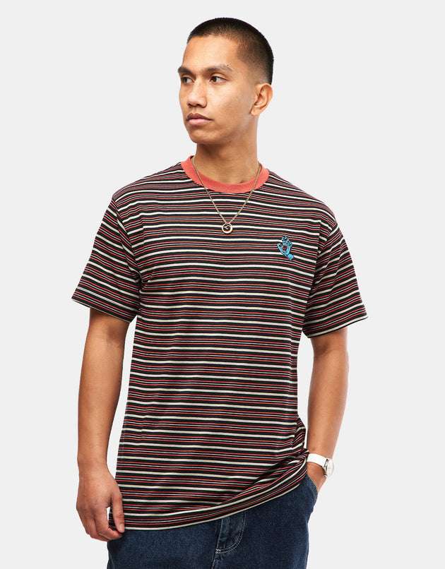 Camiseta Santa Cruz Mini Hand Stripe - Black Stone Stripe