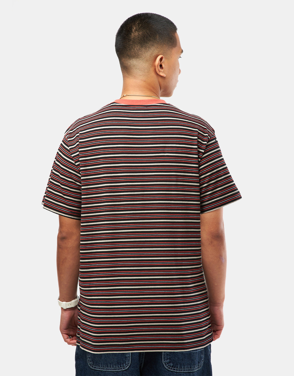 Santa Cruz Mini Hand Stripe T-Shirt - Black Stone Stripe