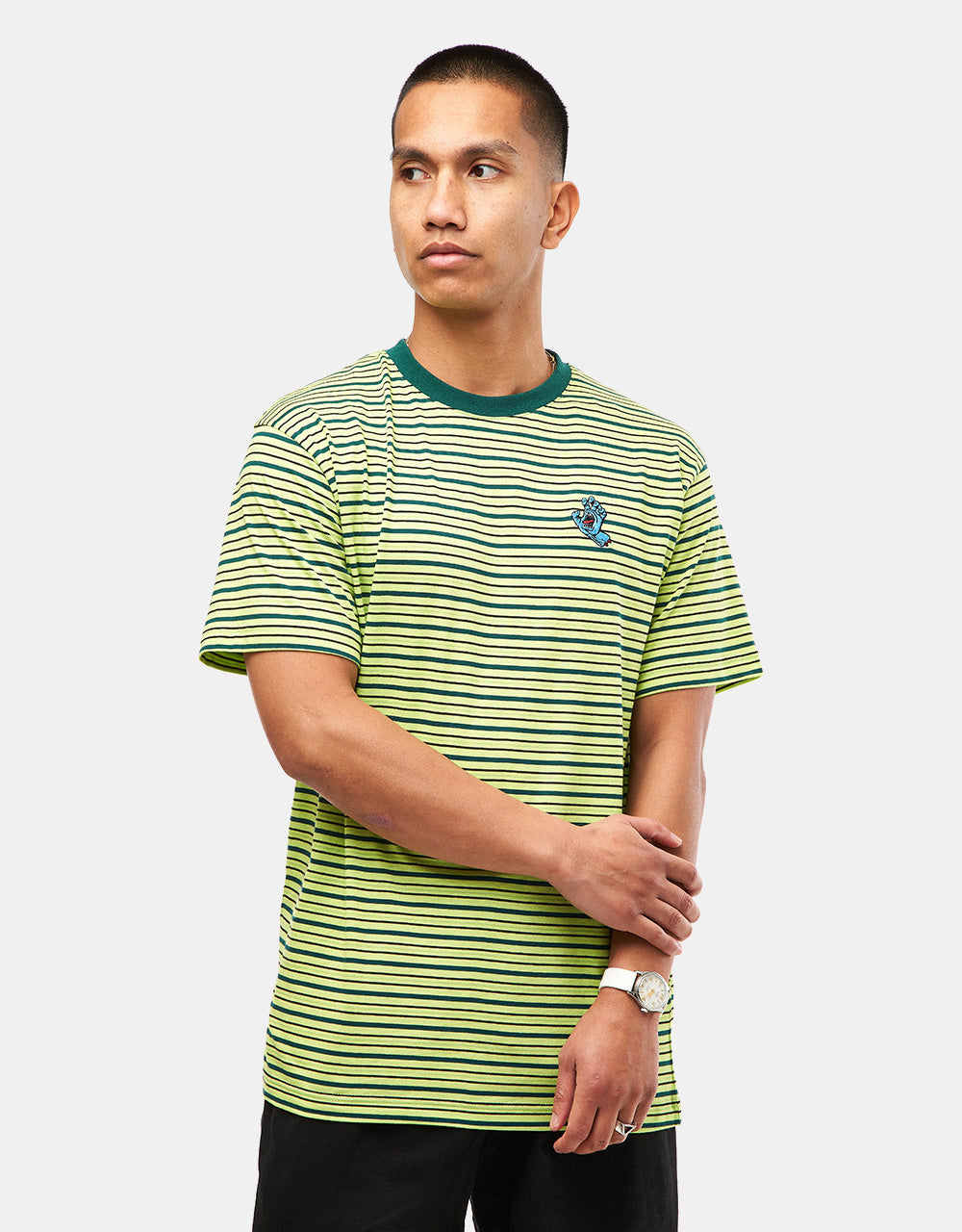 T-shirt Santa Cruz Mini Hand Stripe - Matcha Stripe