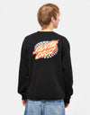 Santa Cruz Oval Check Flame Crew - Black