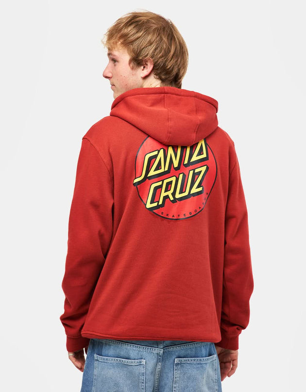 Santa Cruz Classic Dot Chest Pullover Hoodie - Dark Rust