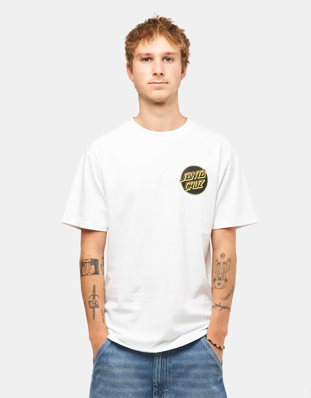 Santa Cruz Kendall Wolf Dot T-Shirt - White