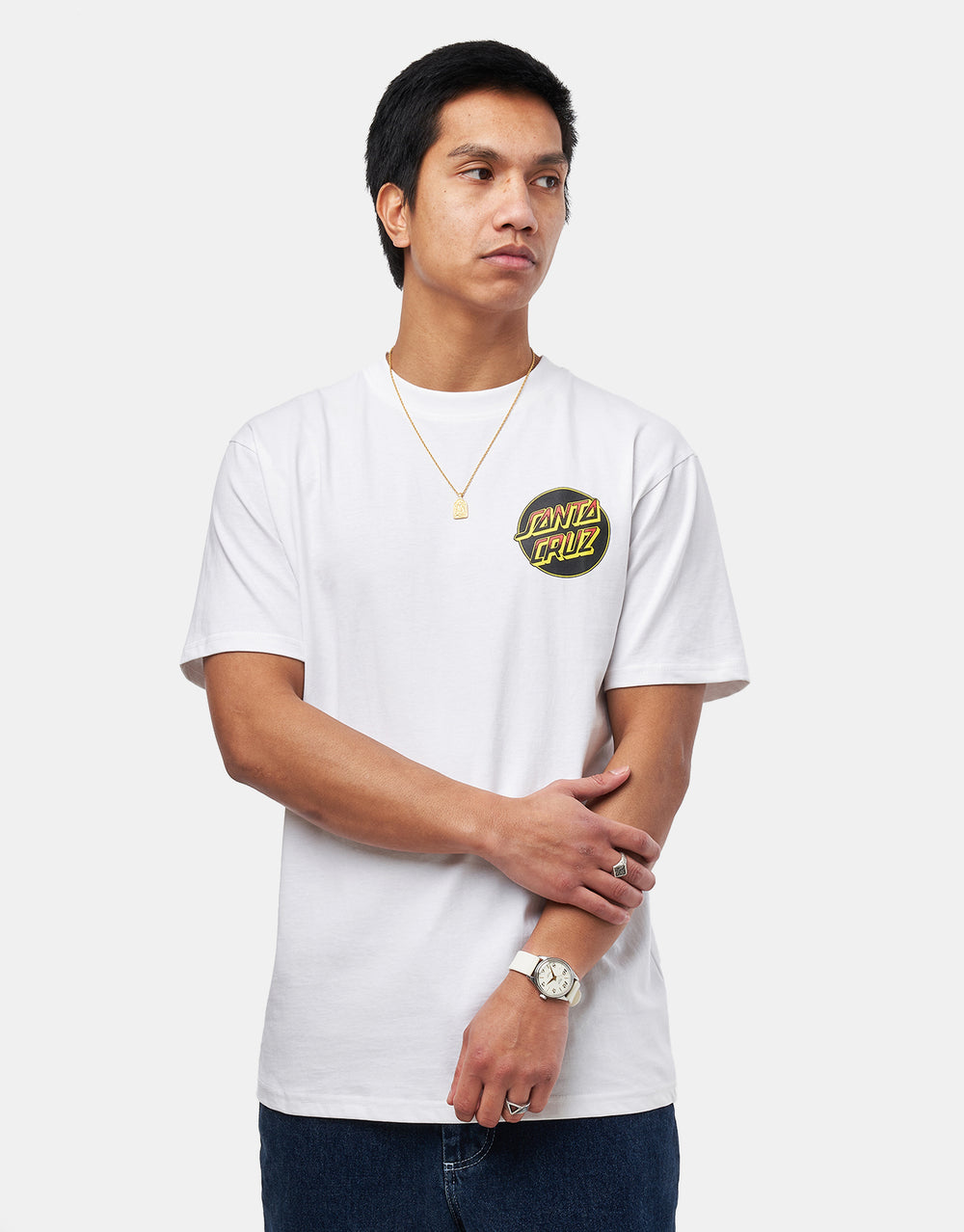 Santa Cruz Kendall Wolf Dot T-Shirt - White