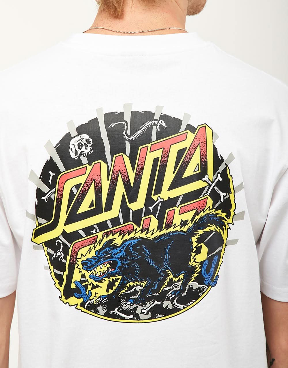 Santa Cruz Kendall Wolf Dot T-Shirt - White