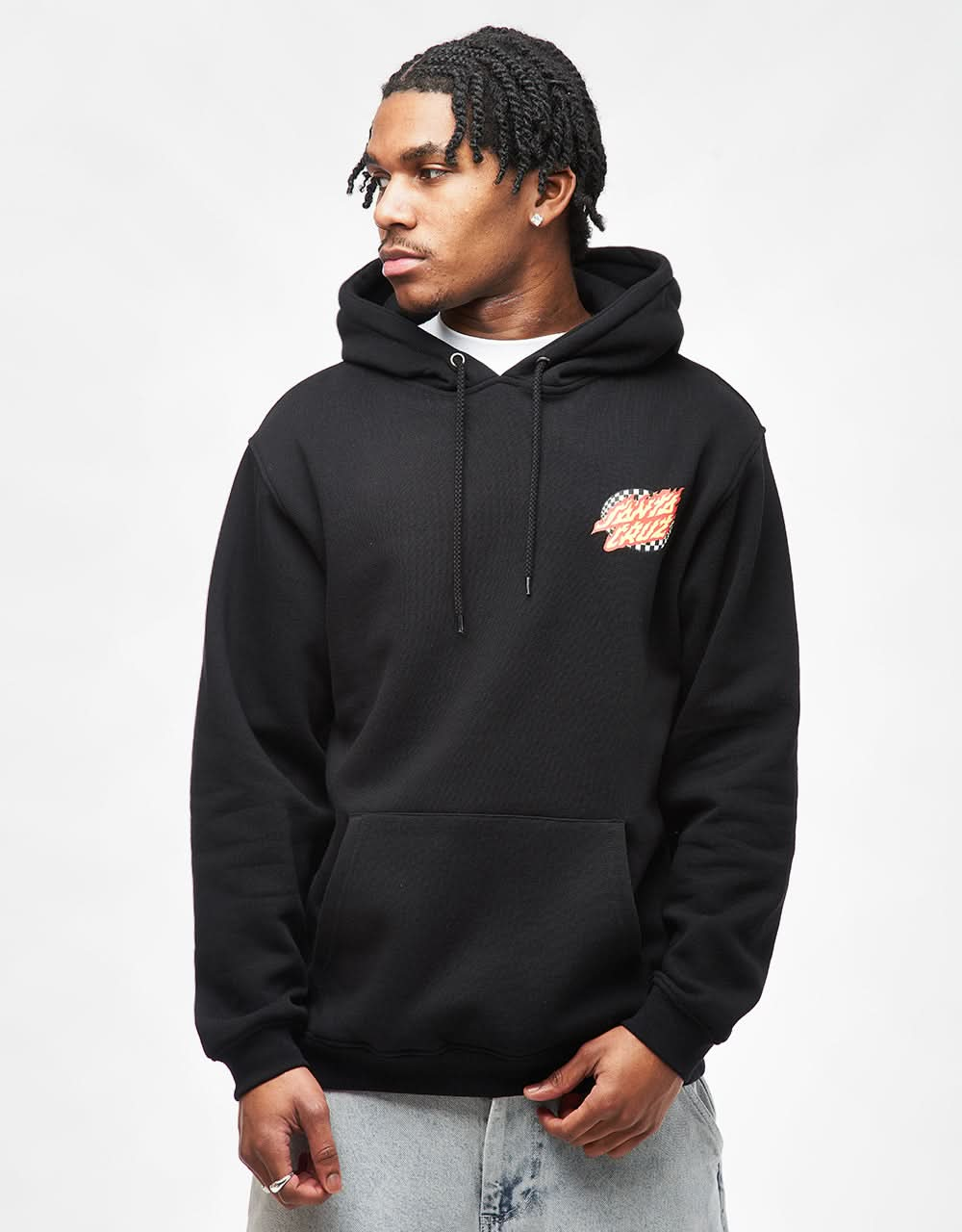 Santa Cruz Goal Flame Pullover Hoodie - Black