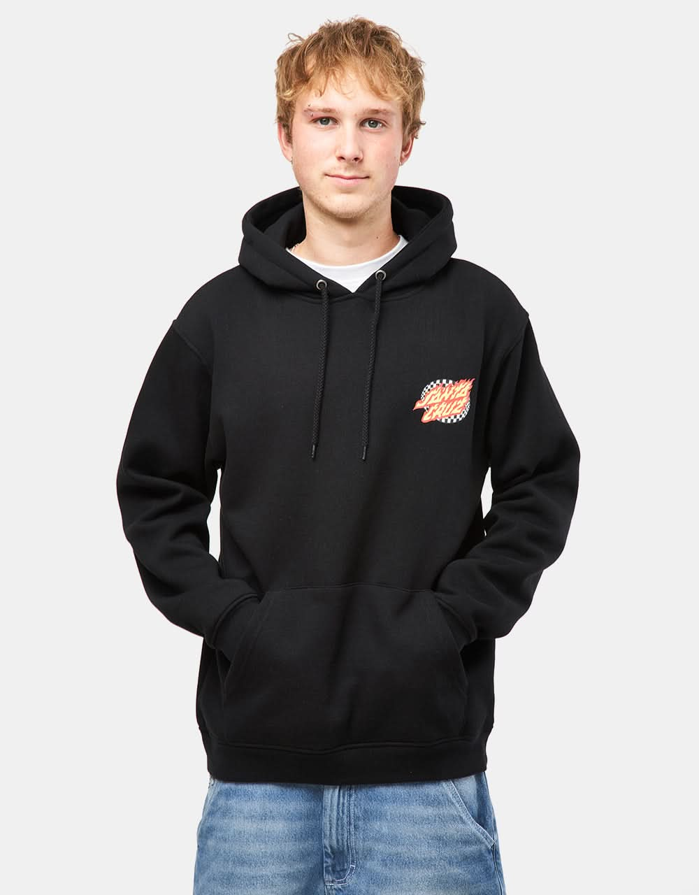 Santa Cruz Goal Flame Pullover Hoodie - Black