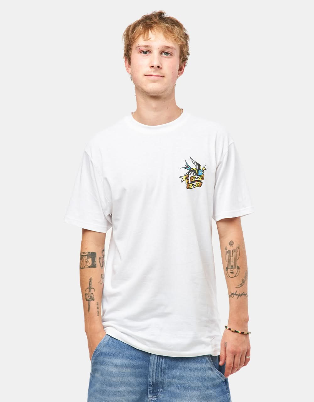 Santa Cruz Sparrow UK EXCLUSIVE T- Shirt - White