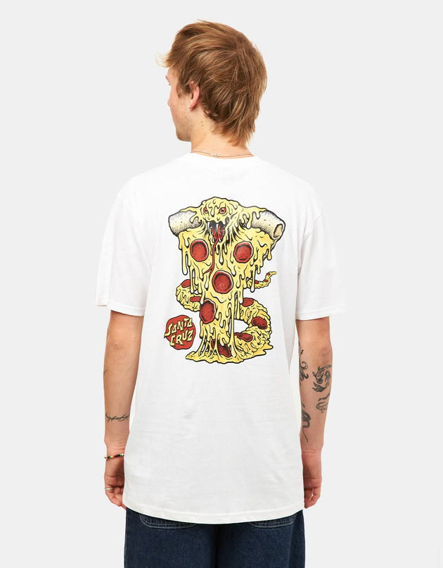 T-shirt Santa Cruz Pizza Snake UK EXCLUSIVE - Blanc