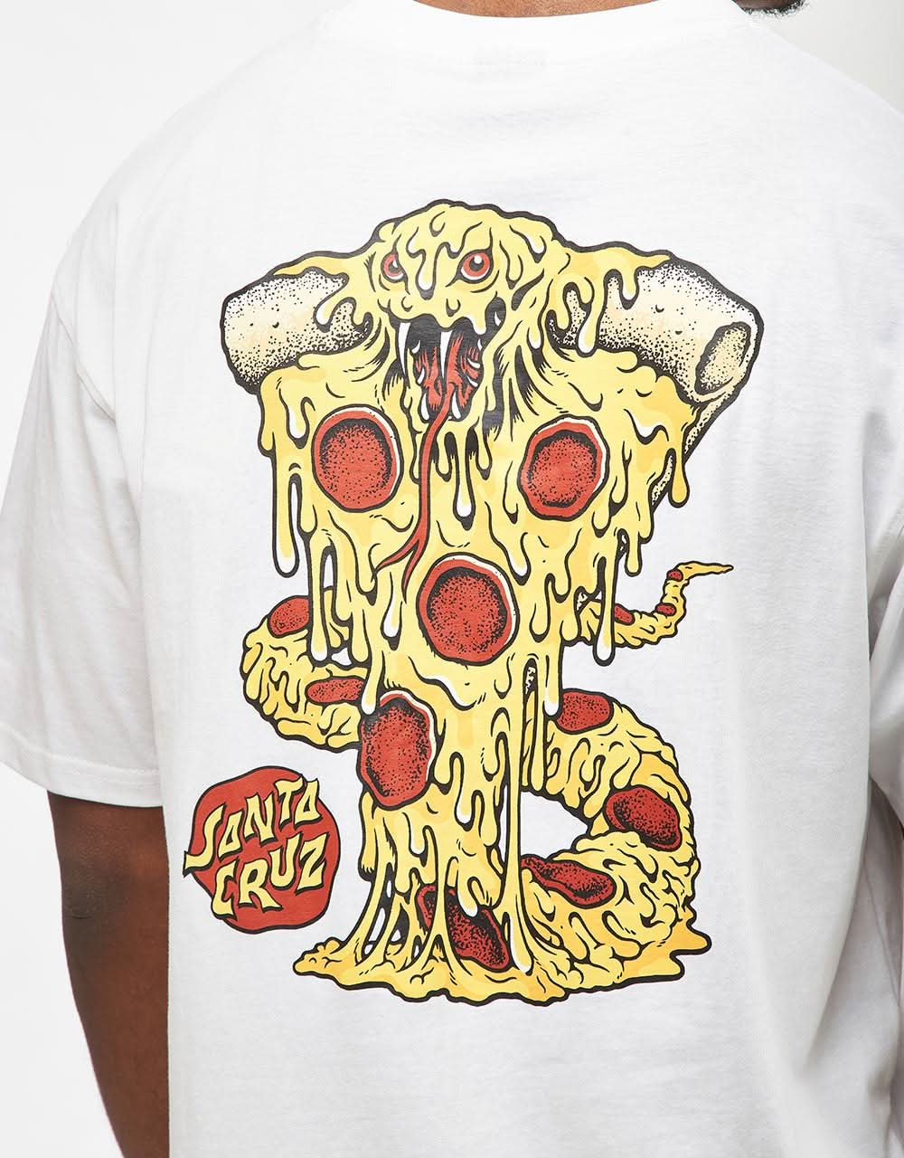 Santa Cruz Pizza Snake UK EXCLUSIVE T- Shirt - White