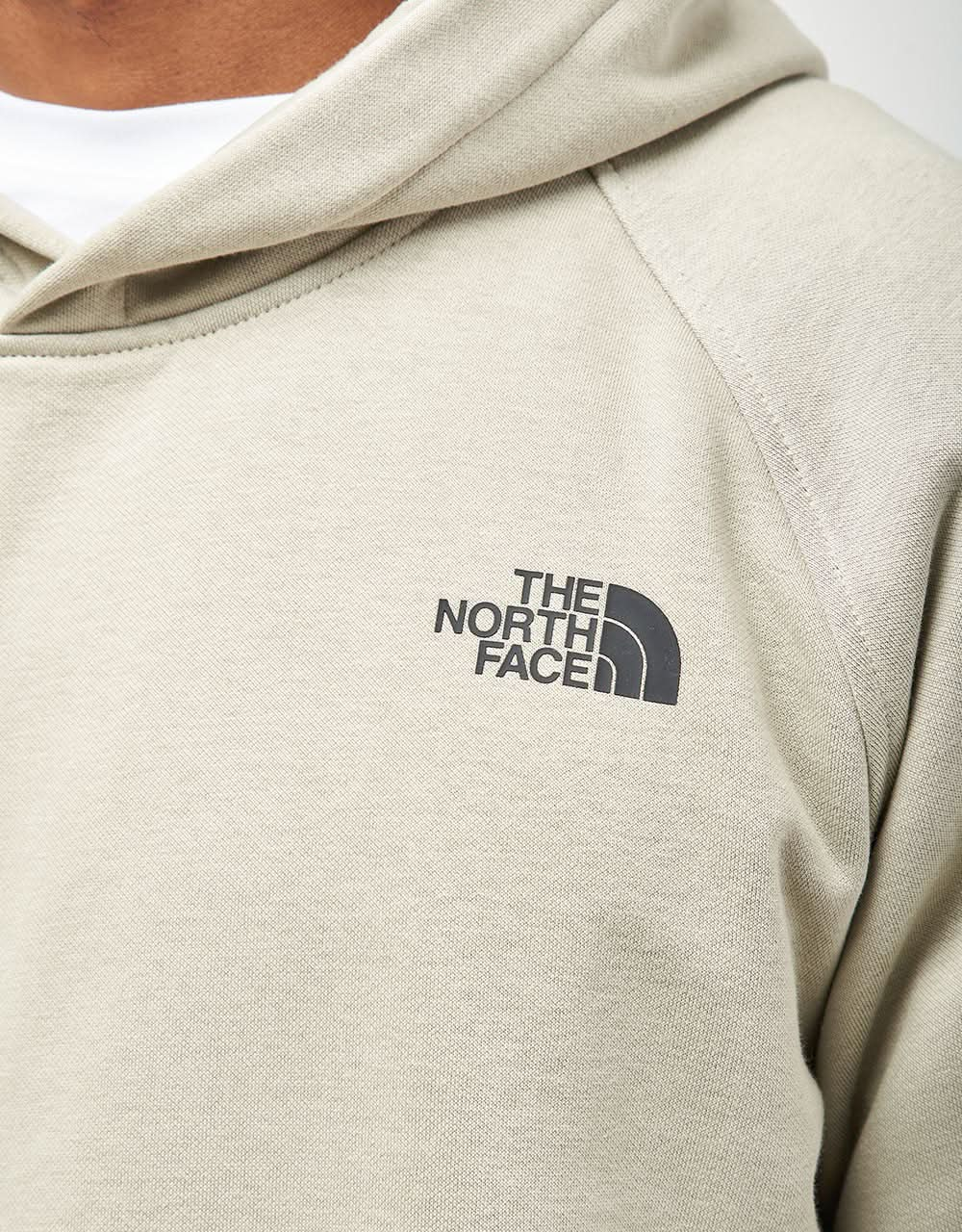 The North Face Raglan Redbox Pullover Hoodie - Clay Grey/TNF Black 3D