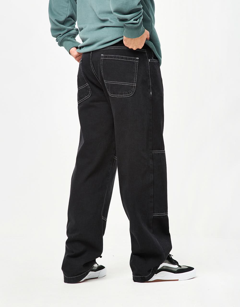 Pantalon en denim double genou Dickies - Denim noir