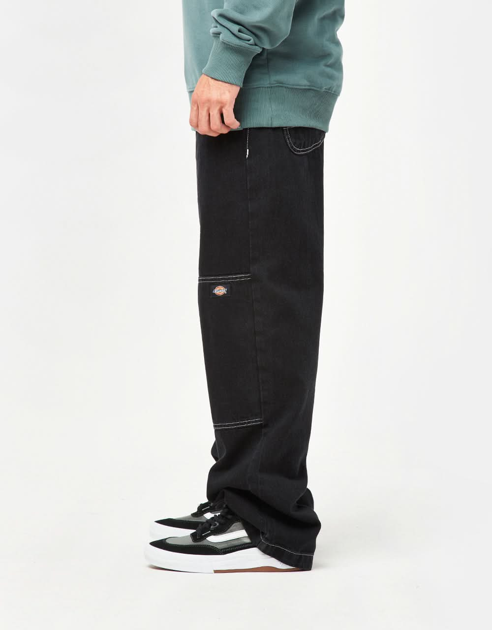 Pantalon en denim double genou Dickies - Denim noir