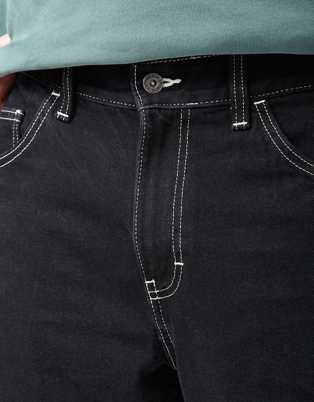 Pantaloni in denim con doppio ginocchio Dickies - Denim nero