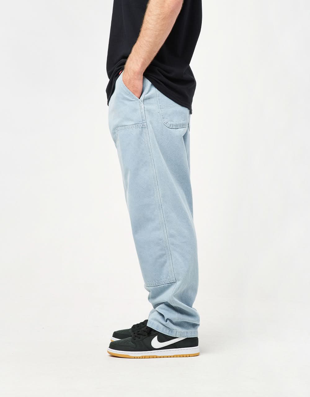 Pantaloni in denim Dickies Madison con doppio ginocchio - Blu vintage