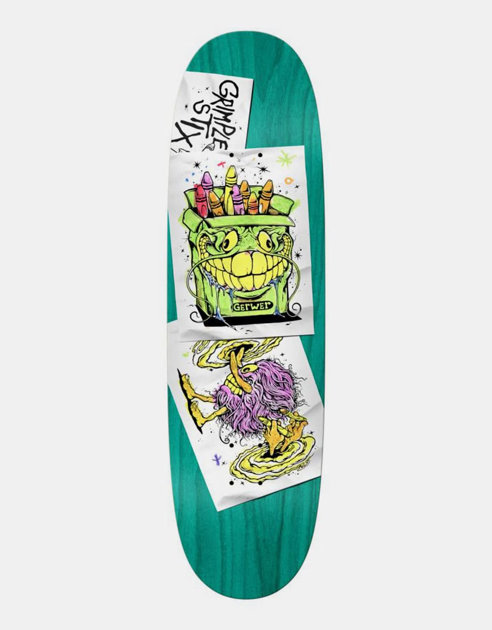 Anti Hero Gerwer Grimplestix Colouring Skateboard Deck - 8.75"