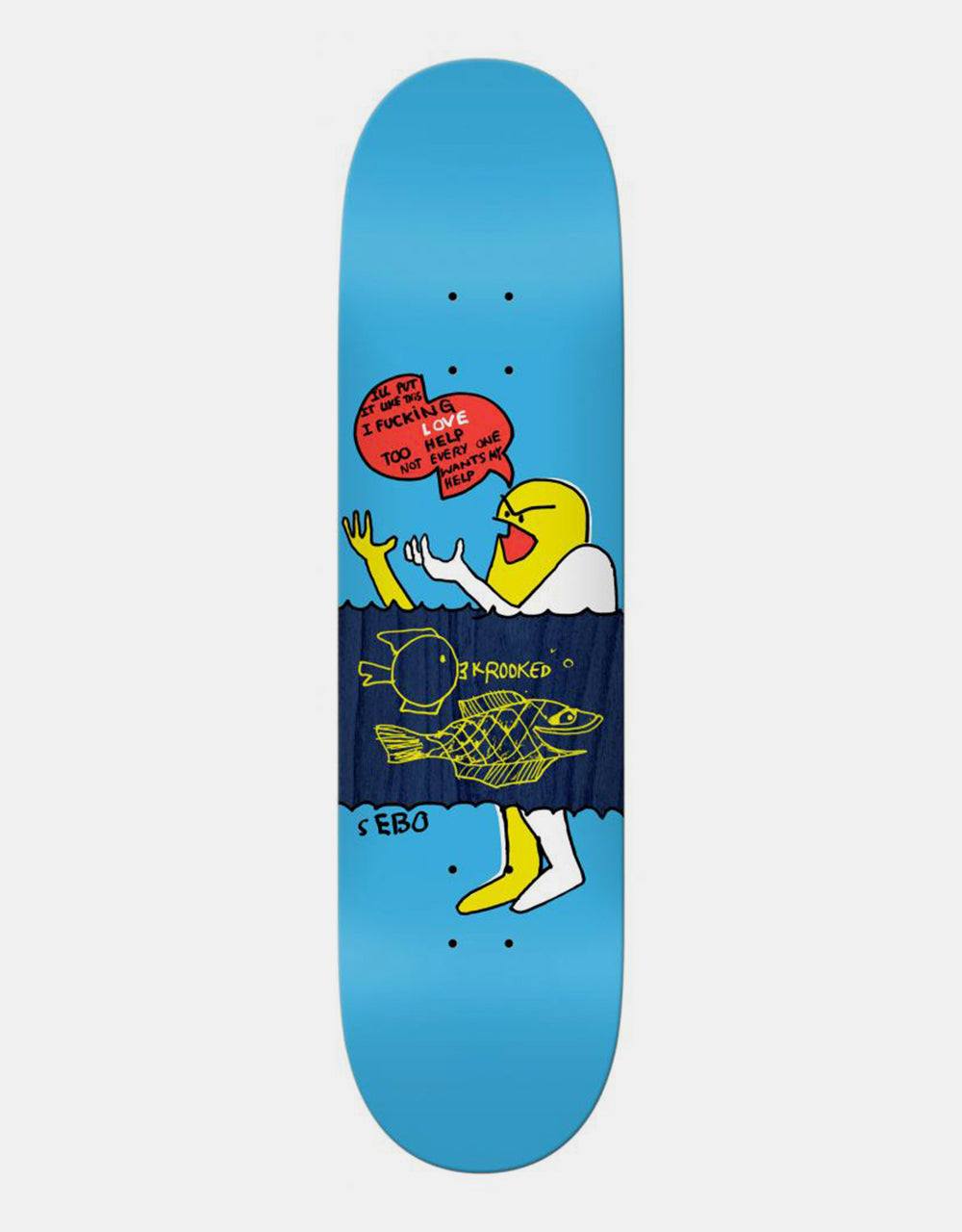 Skateboardový deck Krooked Sebo Help – 8,06"