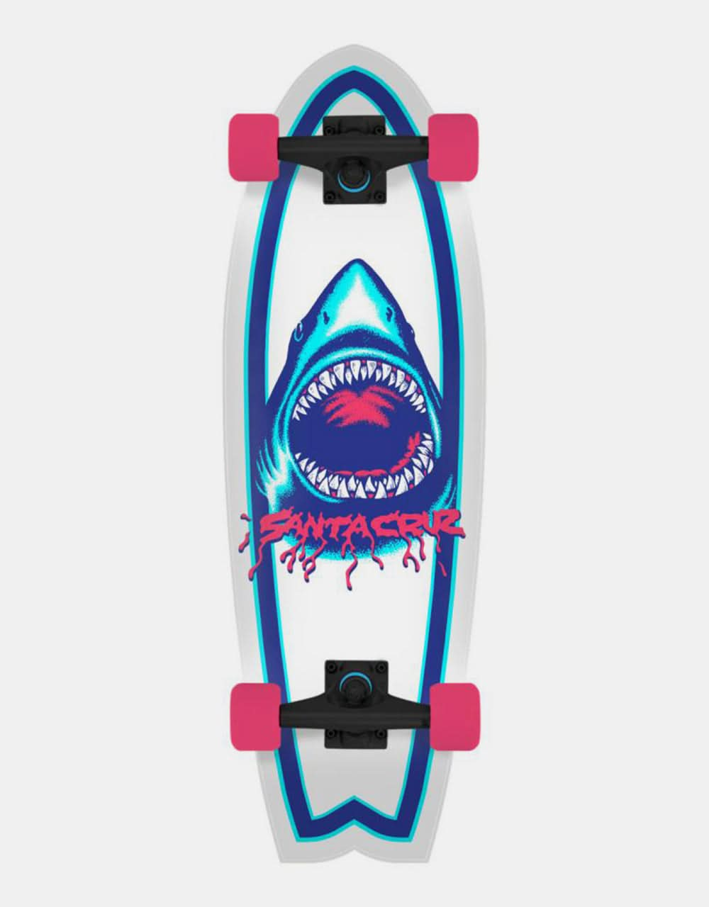 Santa Cruz Speed ​​Wheels Shark Cruiser Skateboard - 8,81" x 27,69"